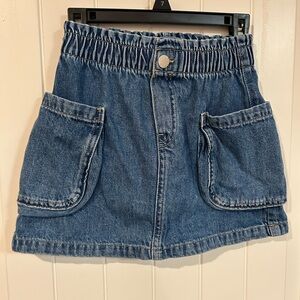 H&M Kids Blue Denim Skirt with Elastic Waist Size 6